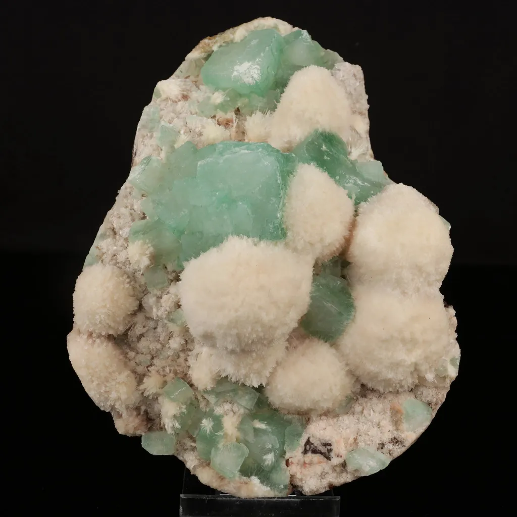 Apophyllite Green with Mordenite Natural Mineral Specimen image