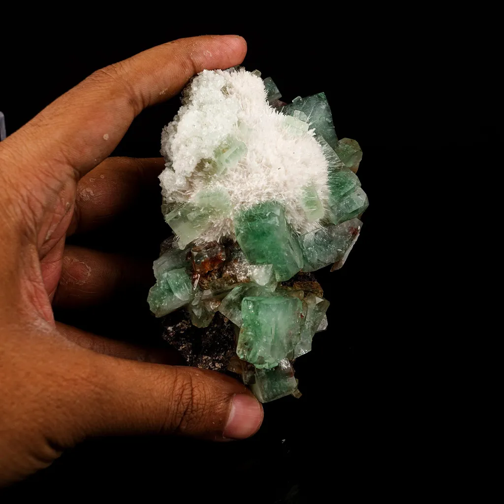 Apophyllite green with Mordenite Natural Mineral Specimen - image 4