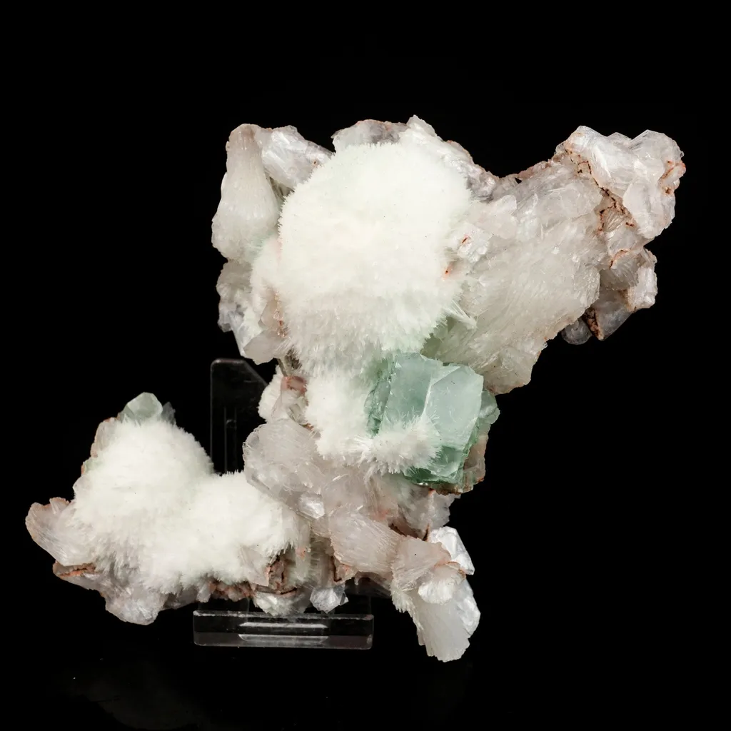 Apophyllite Green with Mordenite Natural Mineral Specimen image