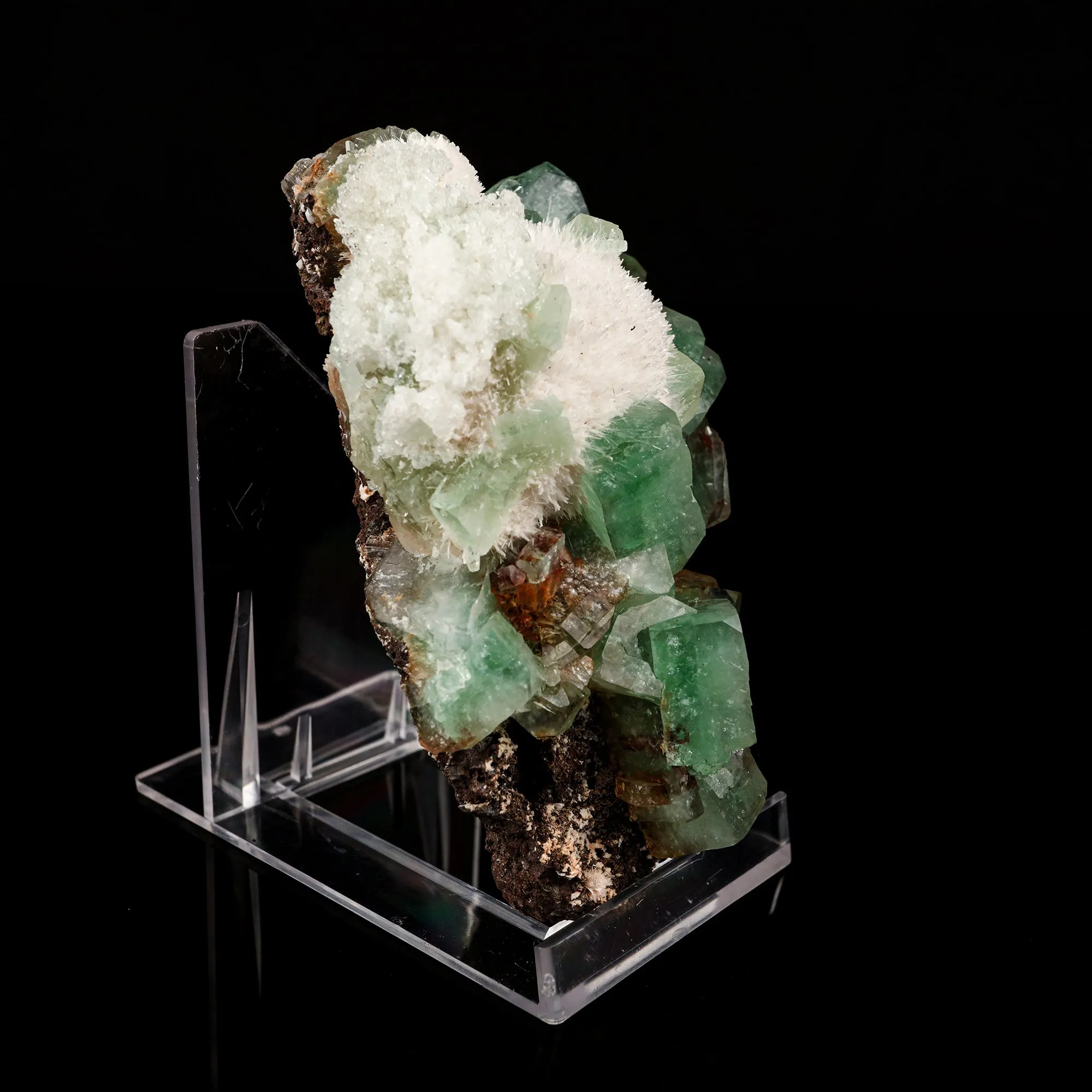 Apophyllite green with Mordenite Natural Mineral Specimen - image 3