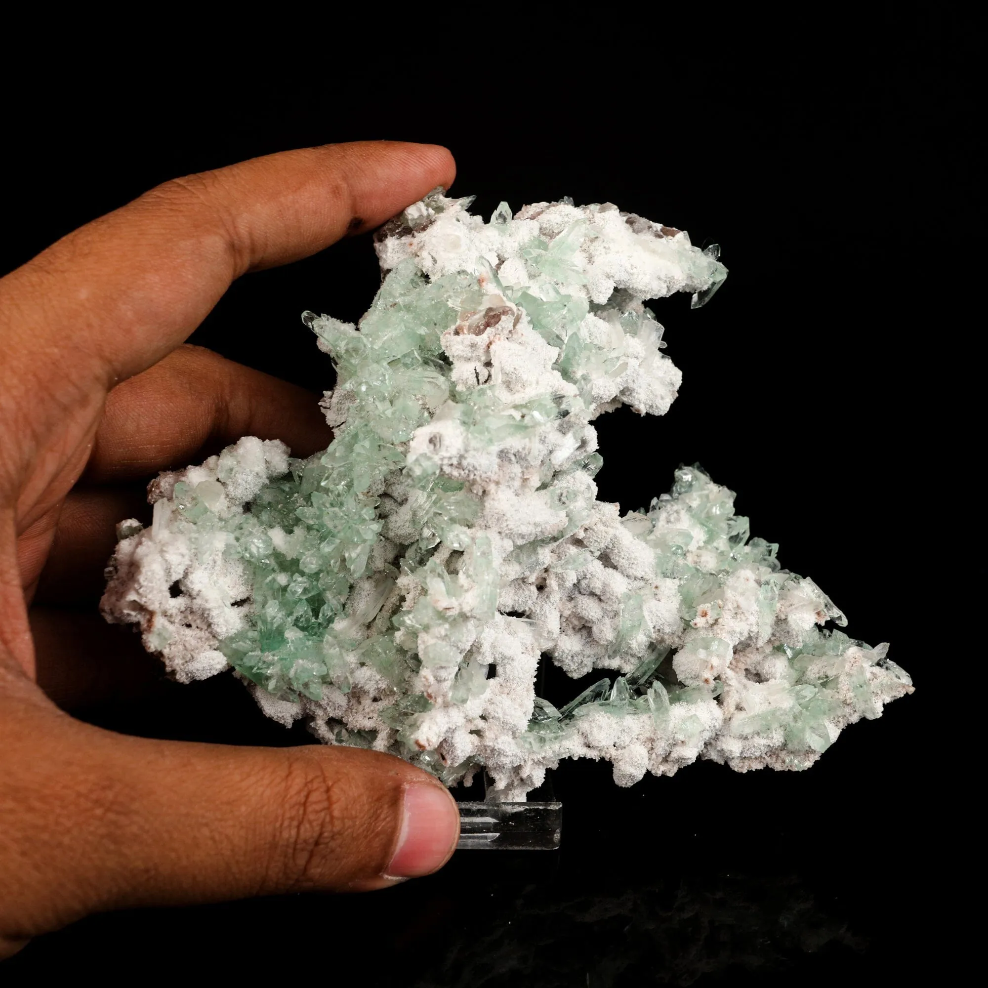 Apophyllite Green with Mordenite Natural Mineral Specimen - image 4