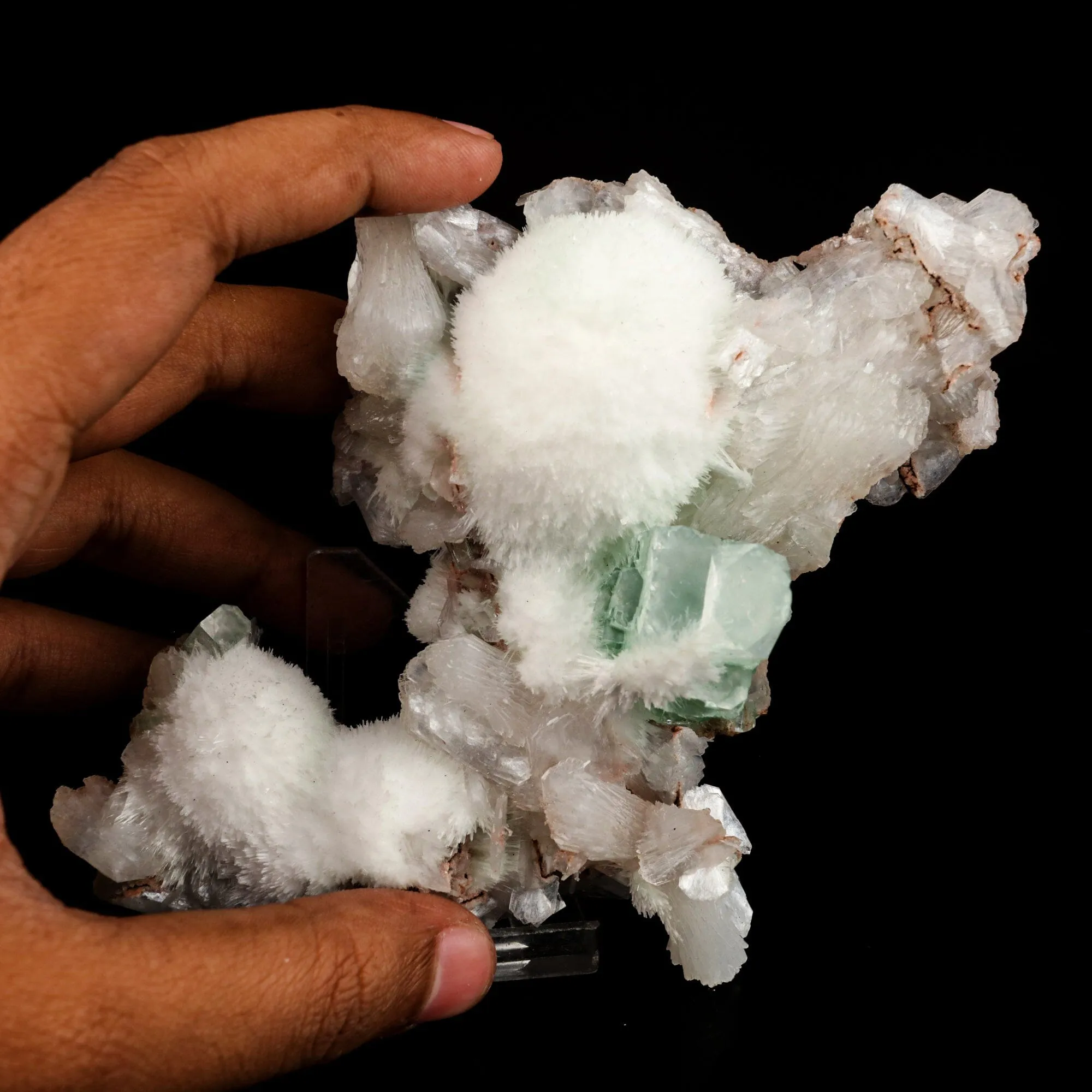 Apophyllite Green with Mordenite Natural Mineral Specimen - image 4
