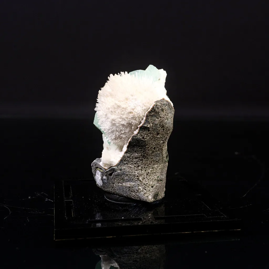 Apophyllite green with Mordenite Natural Mineral Specimen - image 4