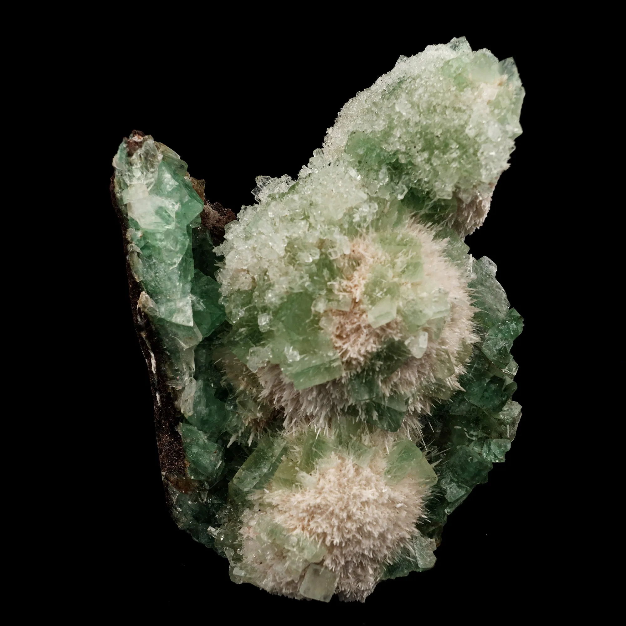 Apophyllite Green with Mordenite Self Standing Natural Mineral Specimen - image 1