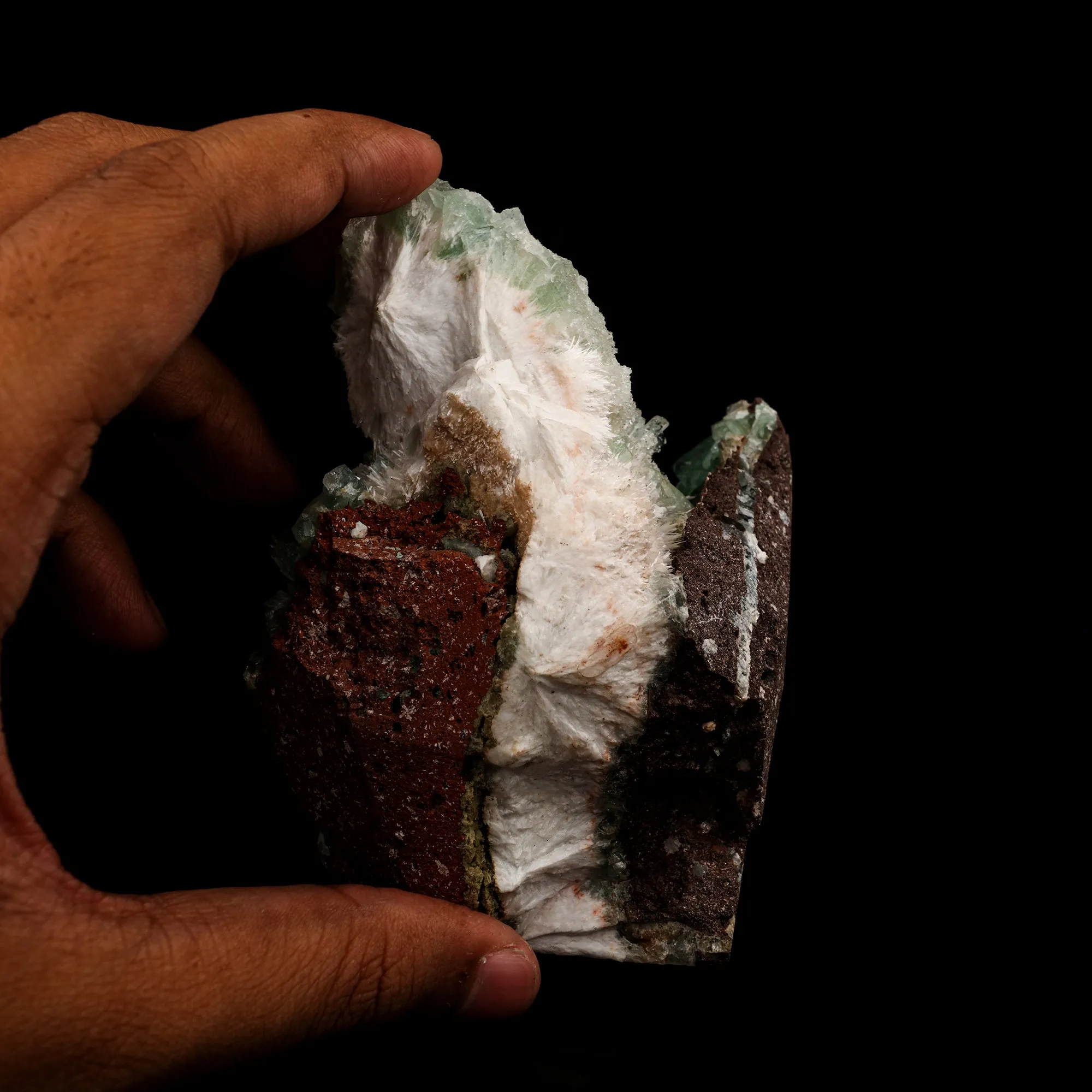 Apophyllite Green with Mordenite Self Standing Natural Mineral Specimen - image 4