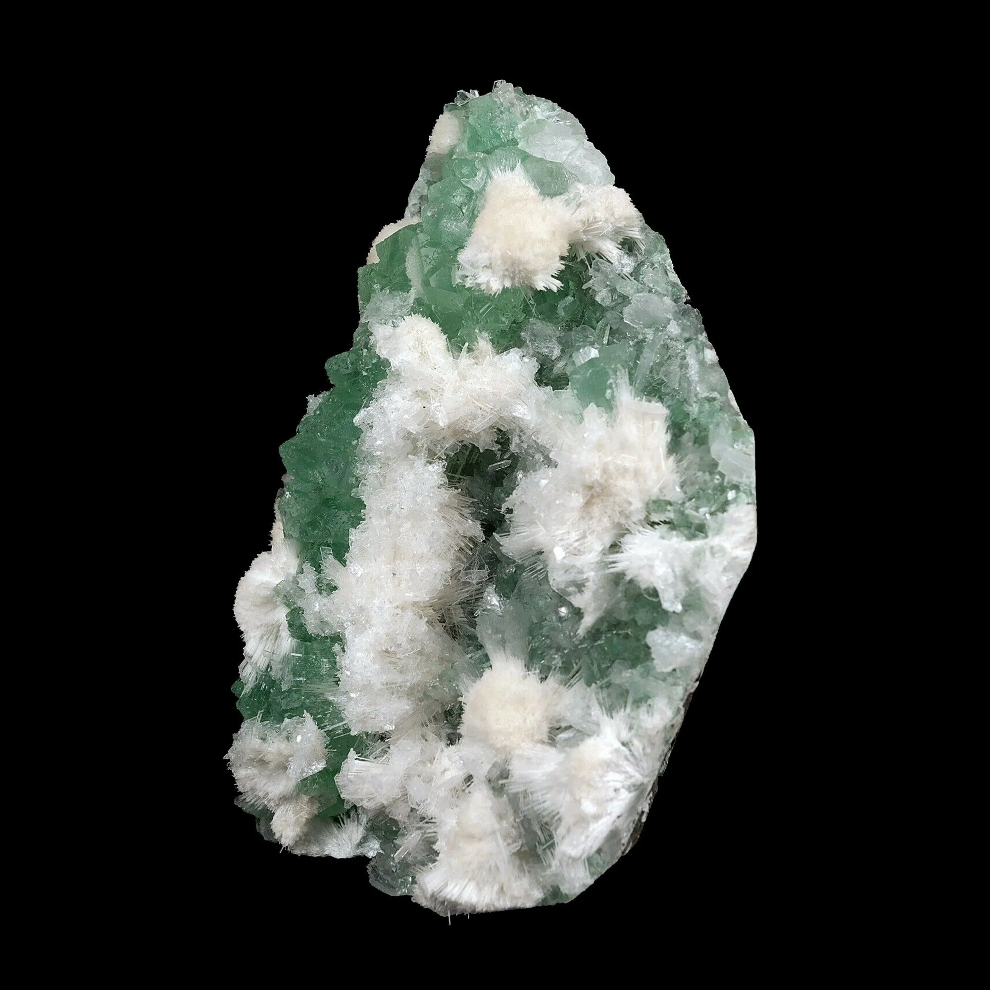 Apophyllite green with Scolecite on Chalcedony A Real Attention Grabber - image 2
