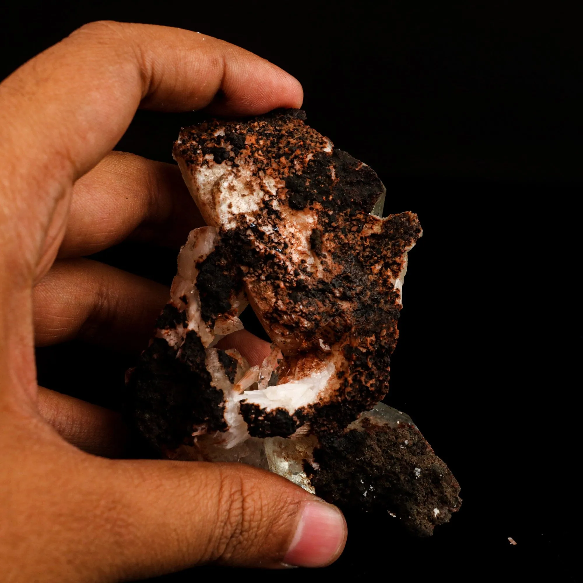 Apophyllite green with Stilbite Natural Mineral Specimen - image 5