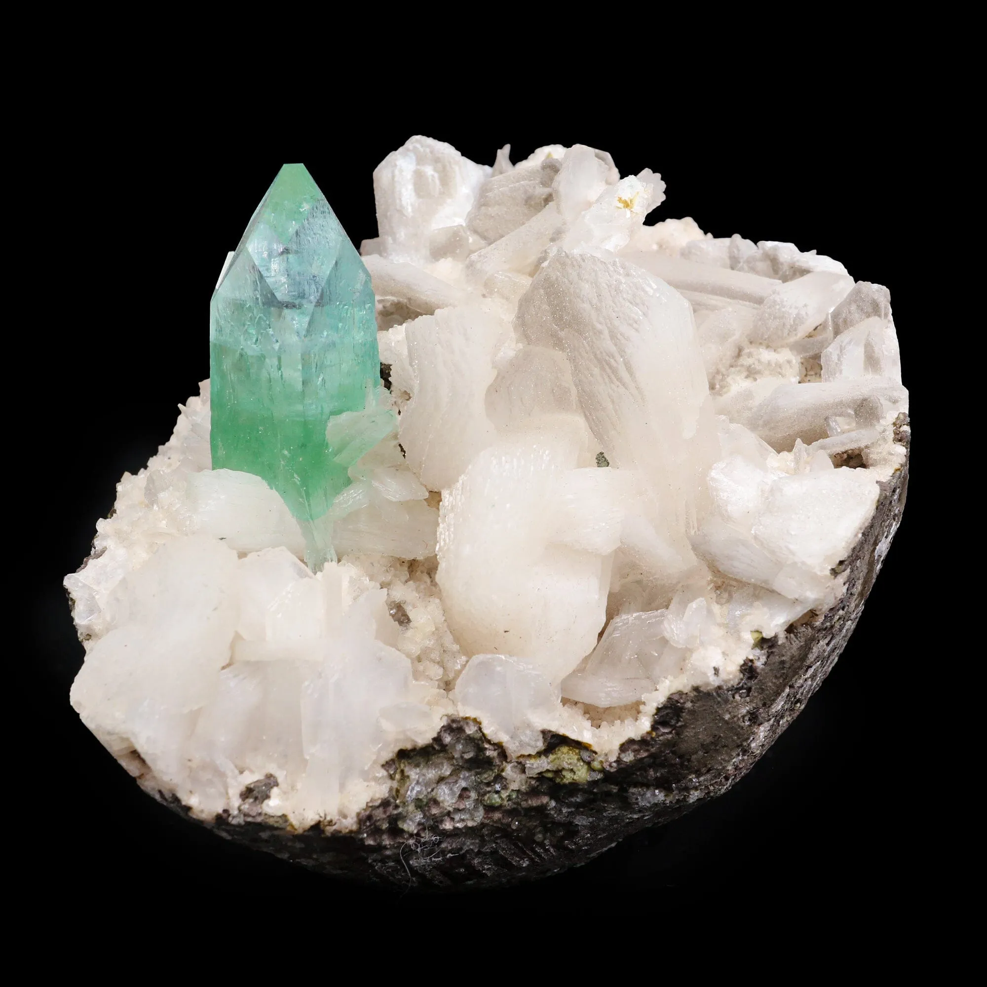 Apophyllite green with Stilbite Natural Mineral Specimen - image 2