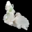 Apophyllite Impaled on Stilbite, on Quartz Pseudomorphs After Calcite - image 1