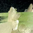 Apophyllite Impaled on Stilbite, on Quartz Pseudomorphs After Calcite - image 2