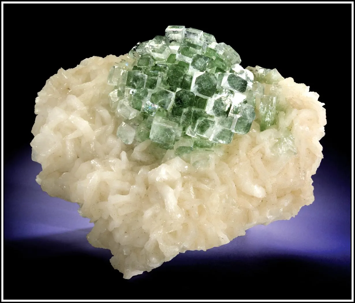 Apophyllite-(KF) on Stilbite - image 1