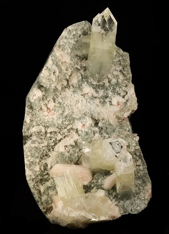 Apophyllite-(Kf), Stilbite-Ca, Quartz - image 1