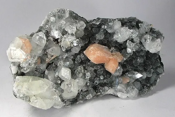 Apophyllite-(Kf), Stilbite-Ca, Quartz image