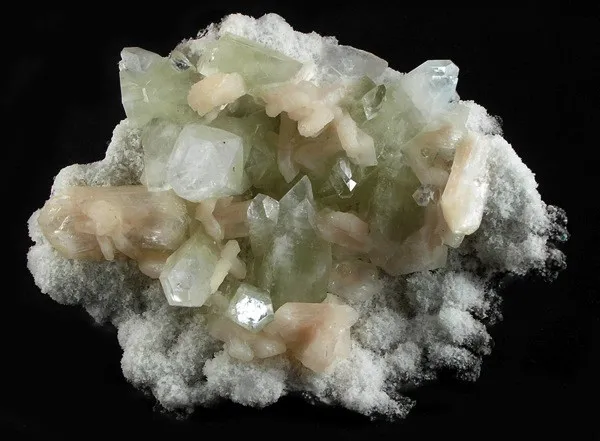 Apophyllite-(Kf), Stilbite-Ca, Quartz image