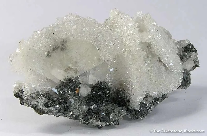 Apophyllite on Calcite image