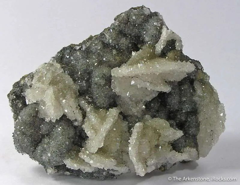 Apophyllite on Calcite image