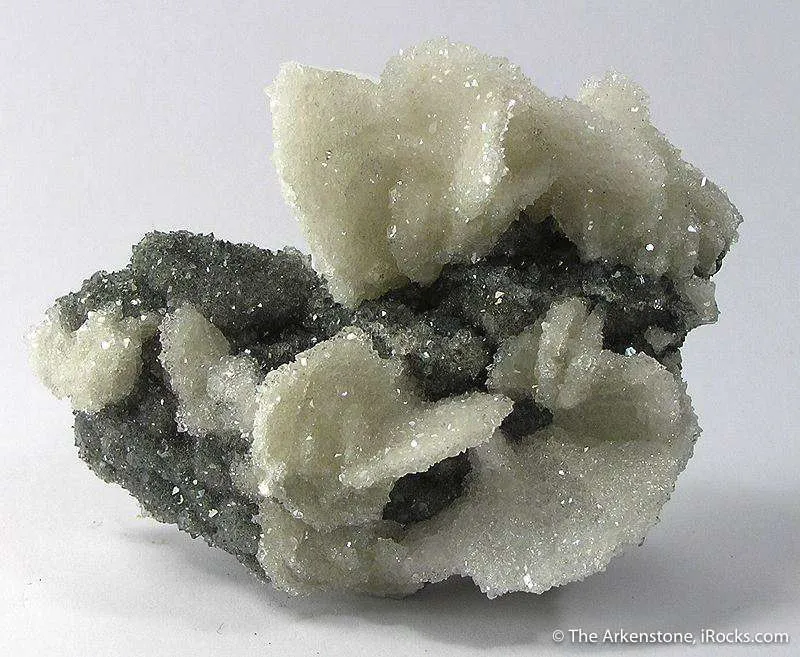 Apophyllite on Calcite image