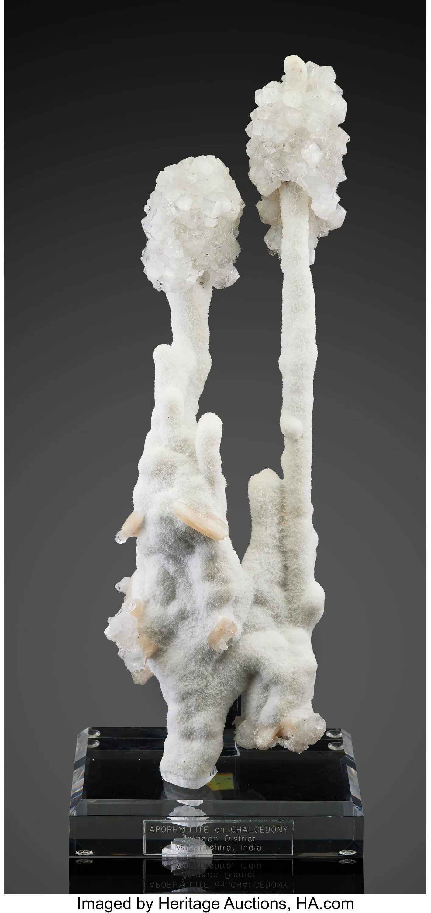 Apophyllite on Chalcedony - image 1