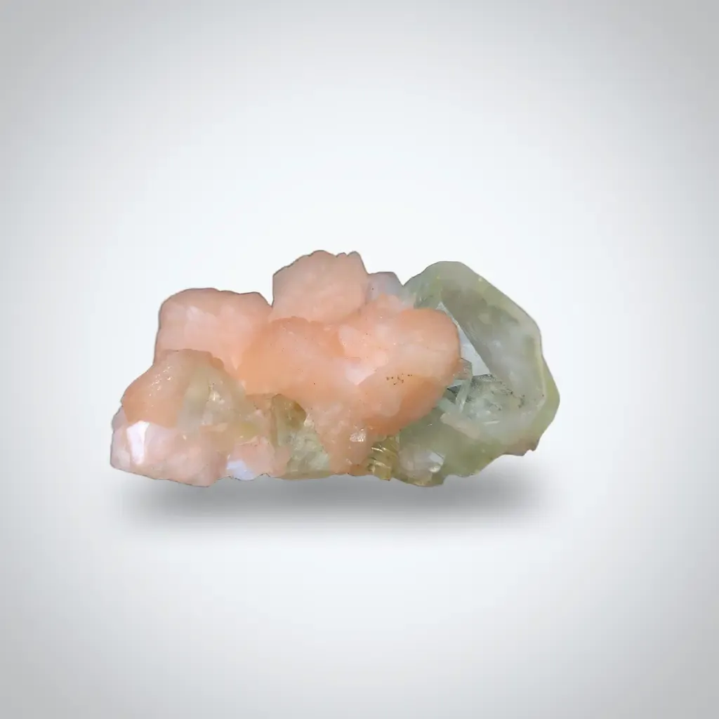 Apophyllite on Orange Stilbite image