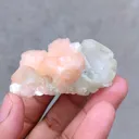 Apophyllite on Orange Stilbite - image 4