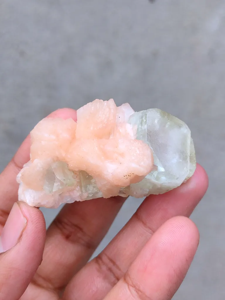 Apophyllite on Orange Stilbite - image 5