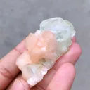 Apophyllite on Orange Stilbite - image 2