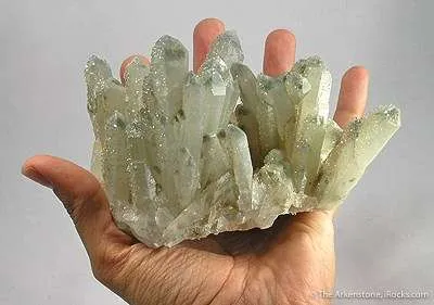 Apophyllite on Quartz, With Chlorite Inclusions - image 4