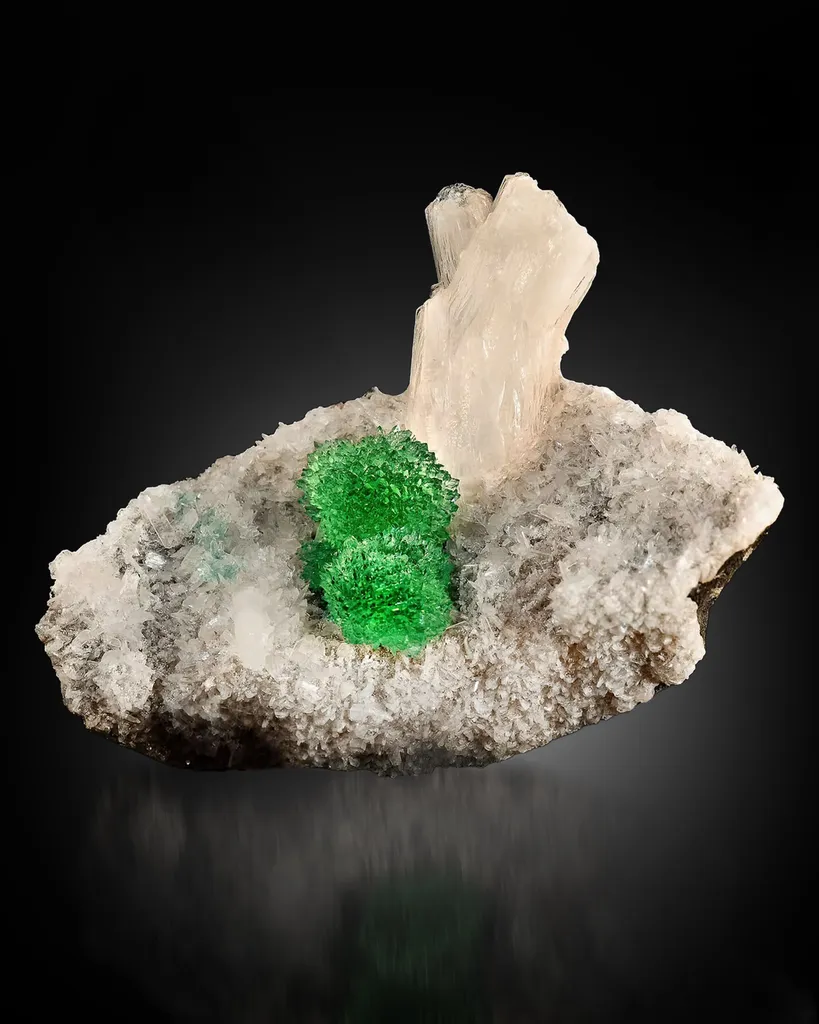 Apophyllite on Stilbite image
