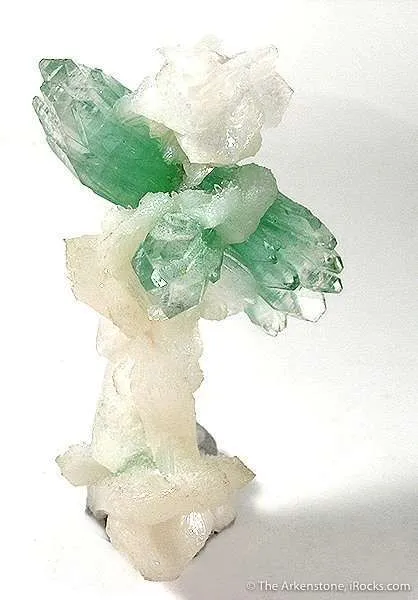Apophyllite on Stilbite Stalactite - image 2