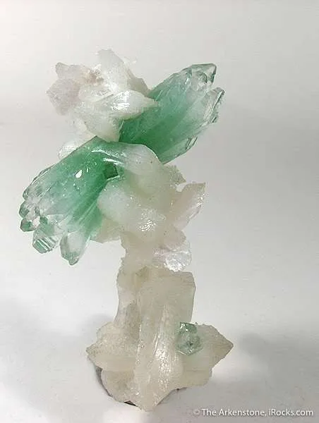 Apophyllite on Stilbite Stalactite image