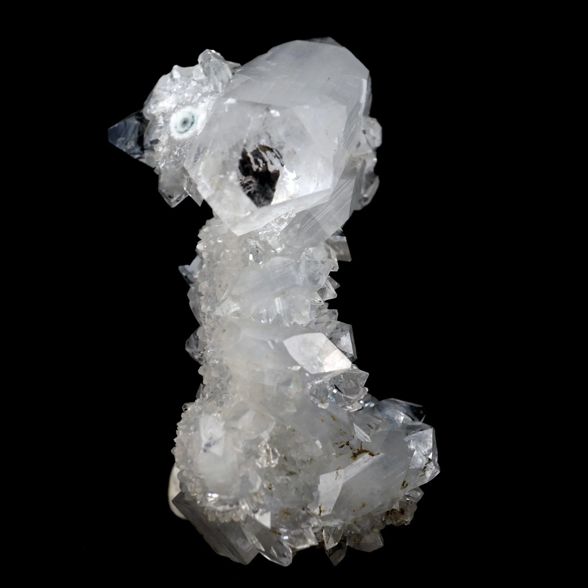 Apophyllite Pointed Big Crystal on MM Quartz Natural Mineral Specimen - image 3