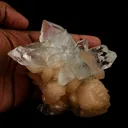 Apophyllite Pointed with Stilbite Natural Mineral Specimen - image 4