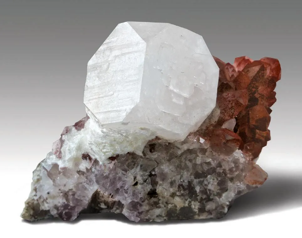 Apophyllite, Quartz image
