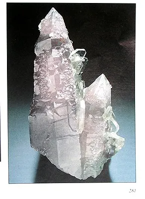 Apophyllite, Quartz (Var: Amethyst) image