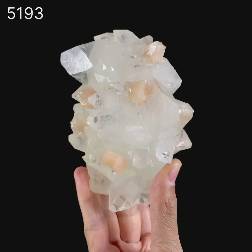 Apophyllite Sparkling with Stilbite Natural Mineral Specimen - image 6