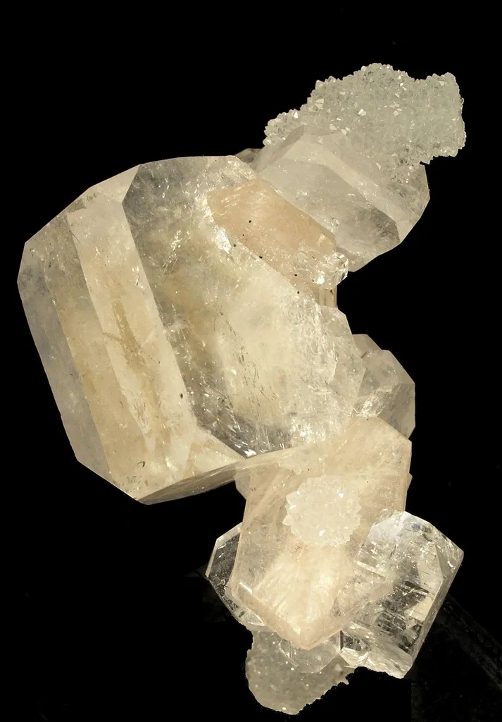 Apophyllite, Stilbite, and Chalcedony image