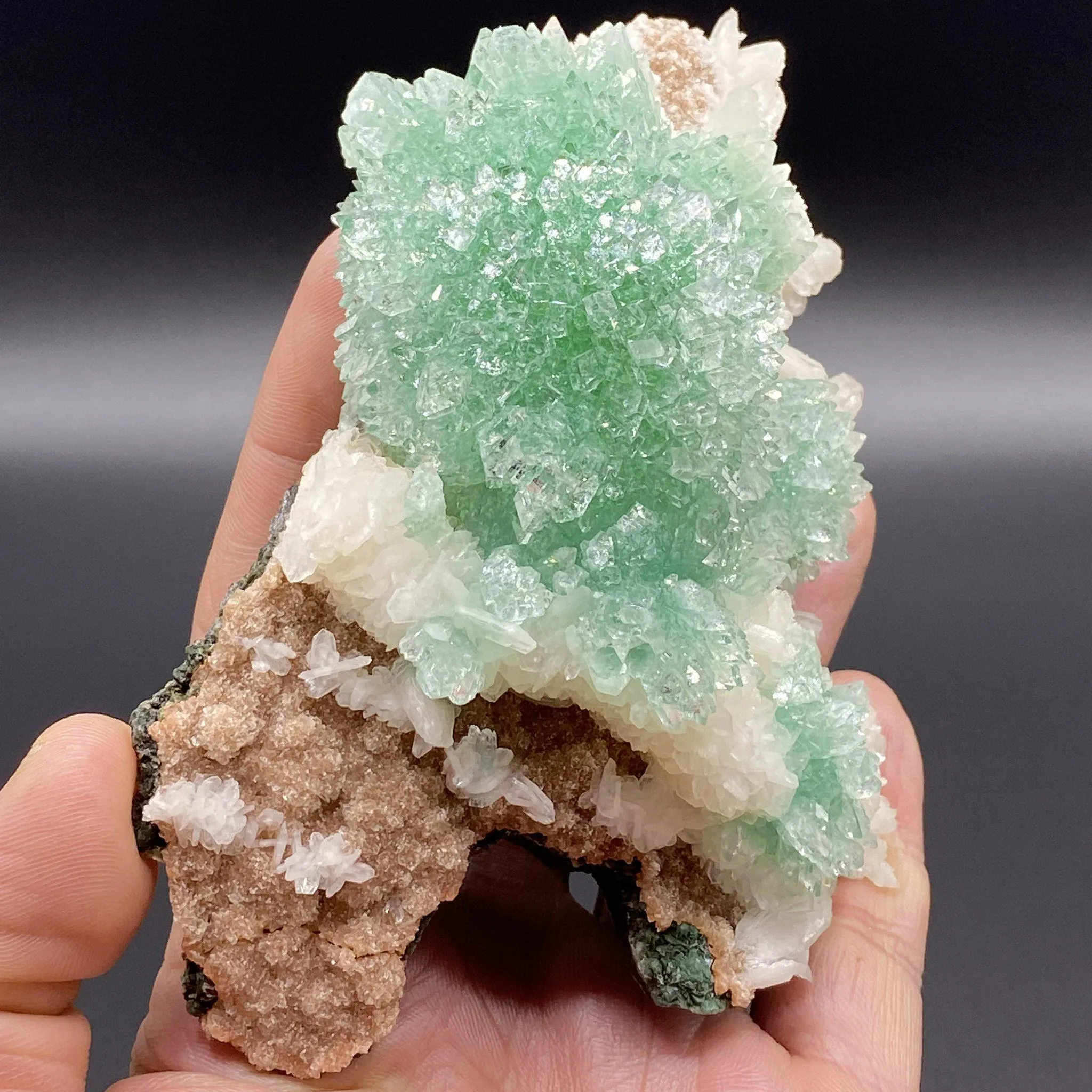 Apophyllite, Stilbite & Heulandite. Multiple Crystal Generations SMAP8156. - image 5