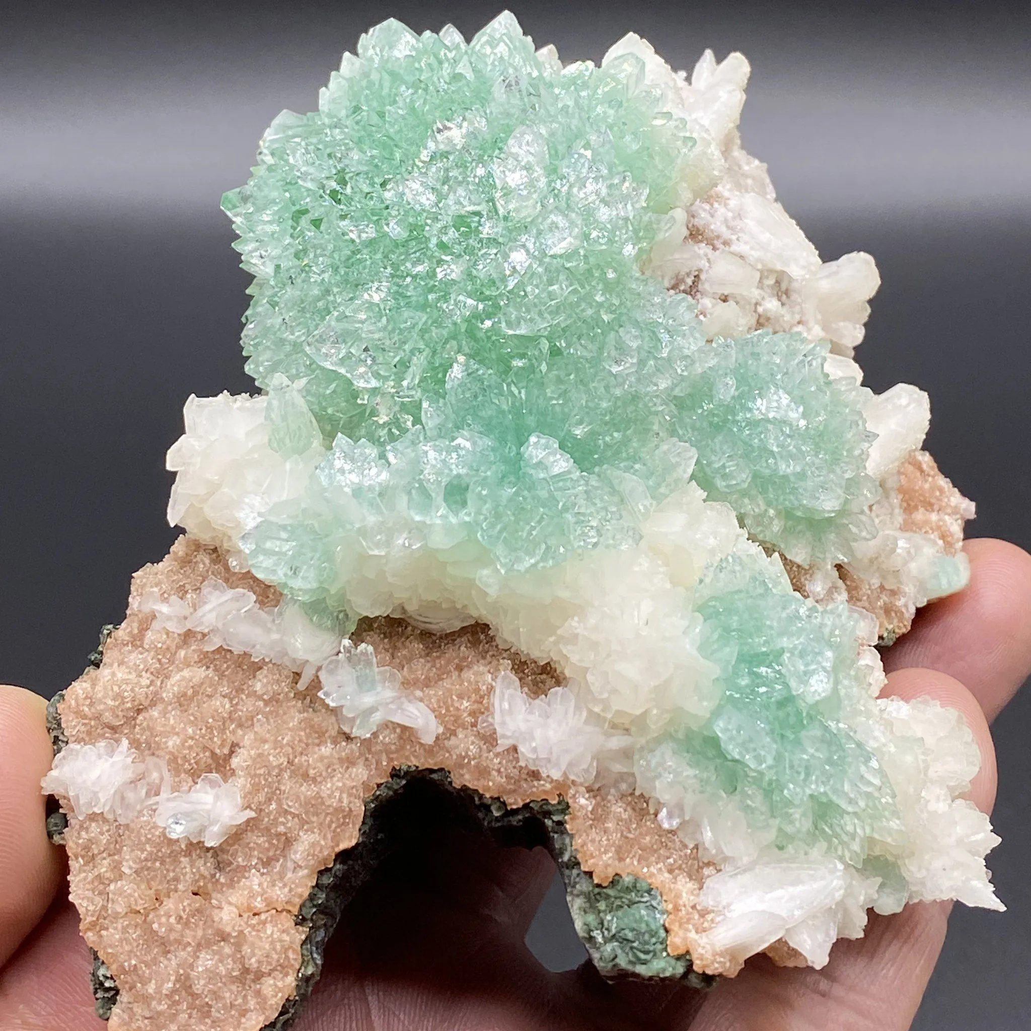 Apophyllite, Stilbite & Heulandite. Multiple Crystal Generations SMAP8156. - image 1