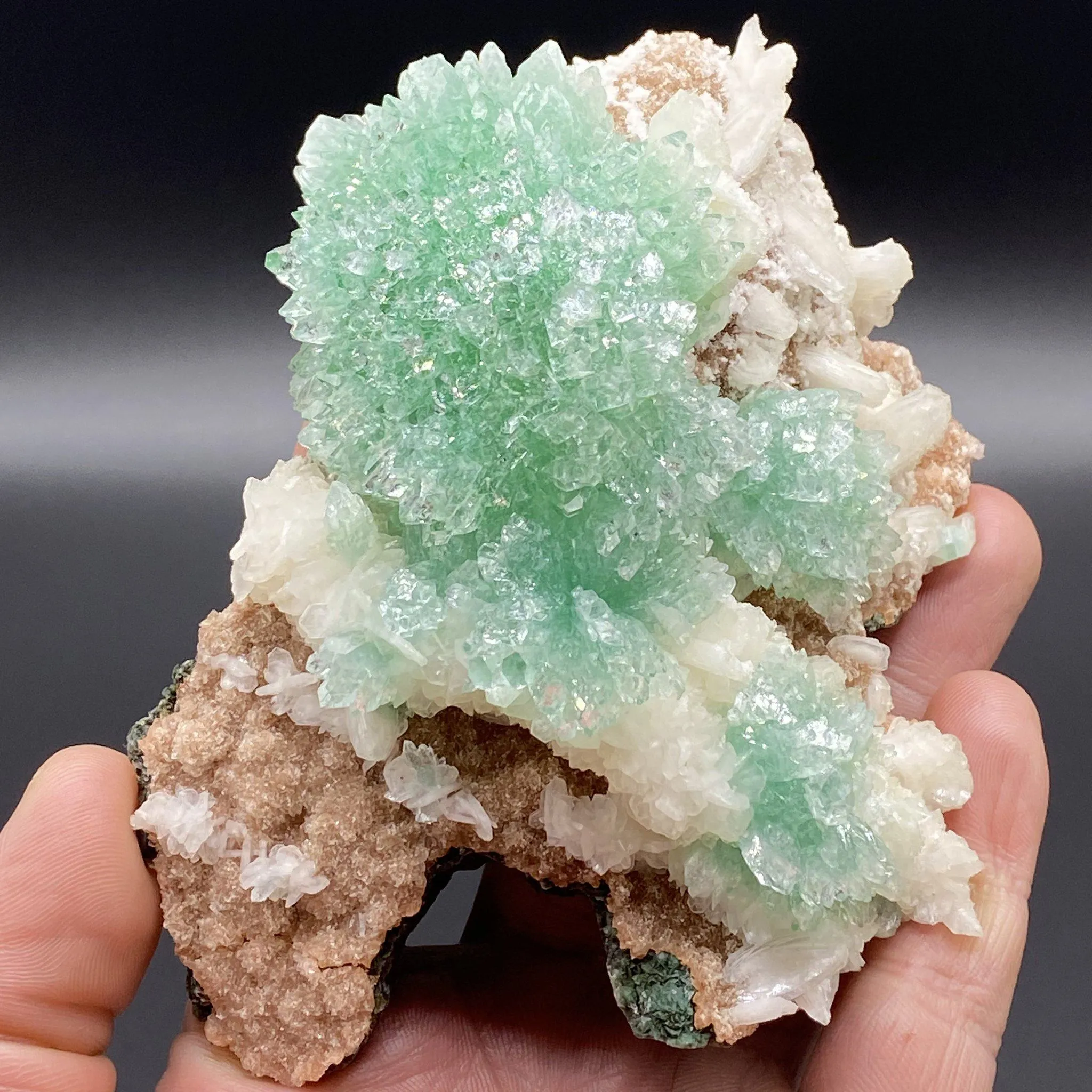 Apophyllite, Stilbite & Heulandite. Multiple Crystal Generations SMAP8156. - image 4