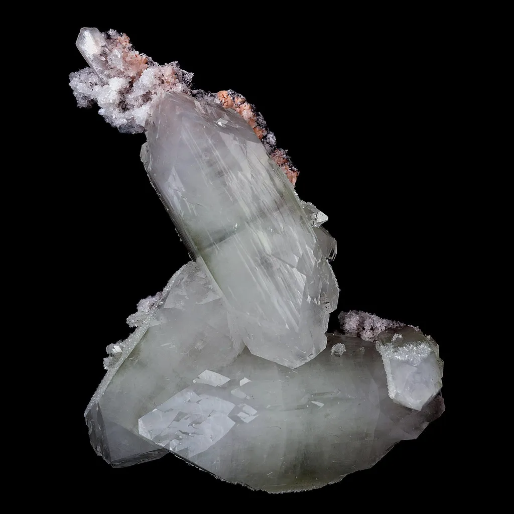 Apophyllite Terminated Trio Crystals Natural Mineral Specimen image