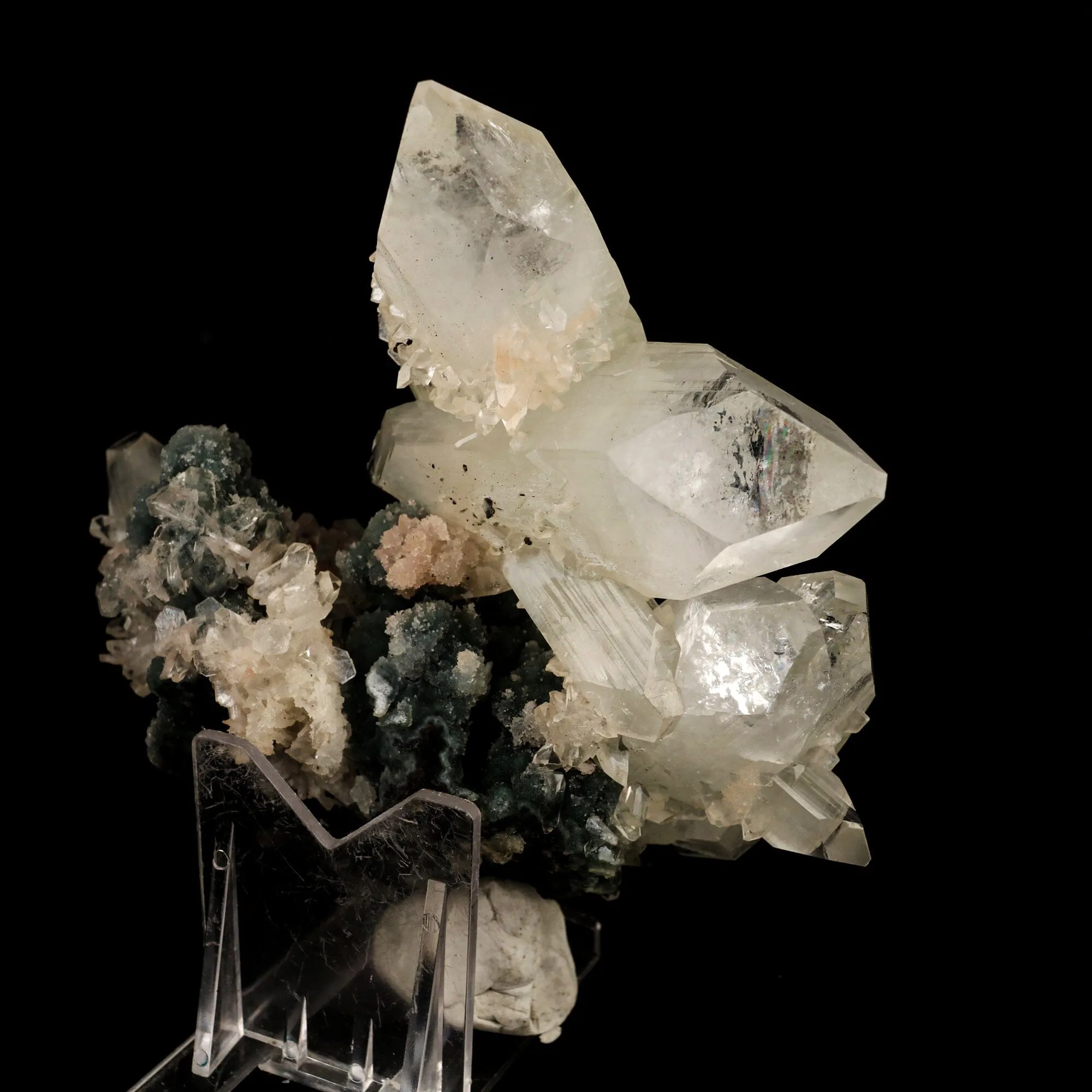 Apophyllite with Chalcedony Natural Mineral Specimen - image 4