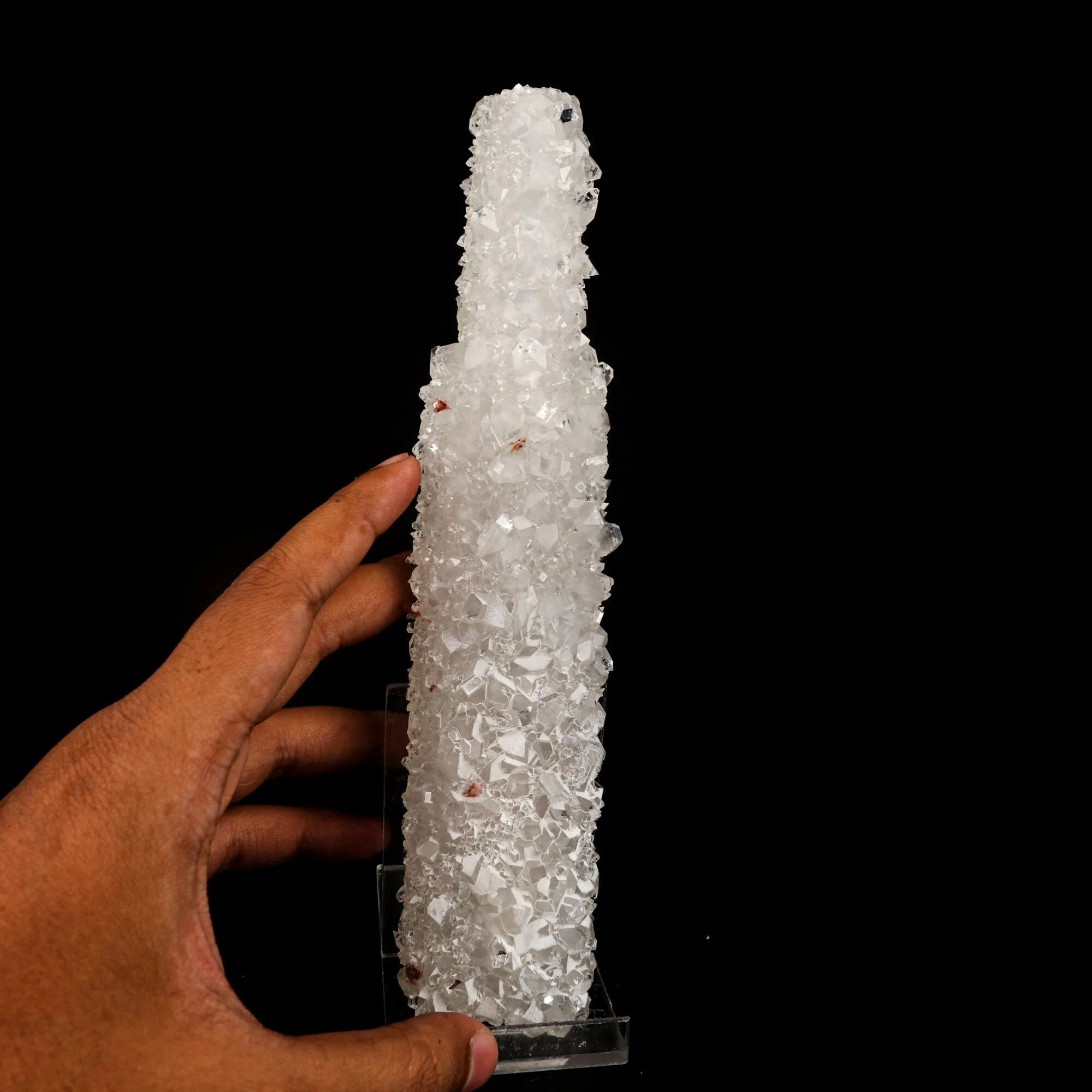 Apophyllite with Coated Calcite (Bat Shape) Natural Mineral Specimen - image 4