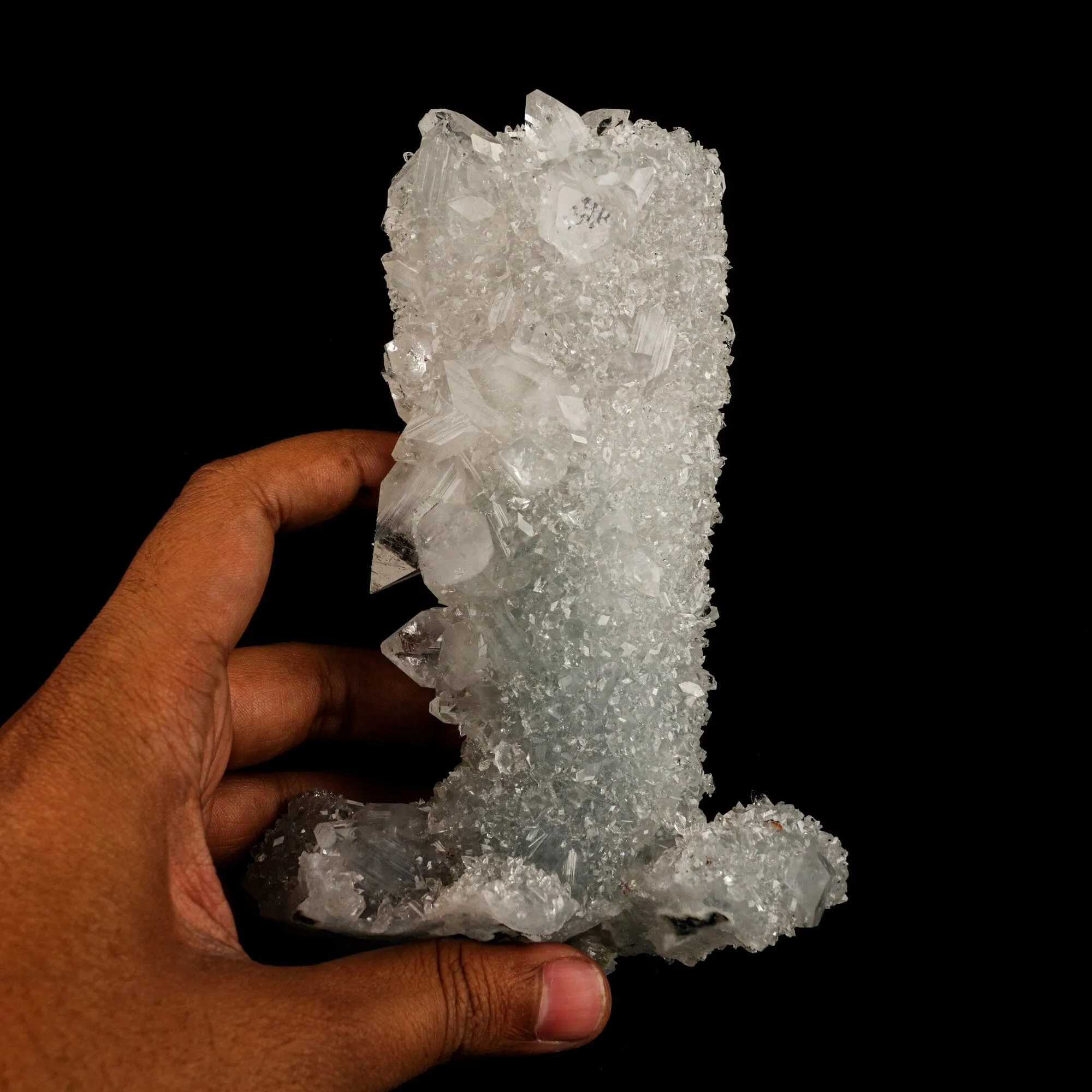 Apophyllite with Coated Calcite Natural Mineral Specimen - image 5