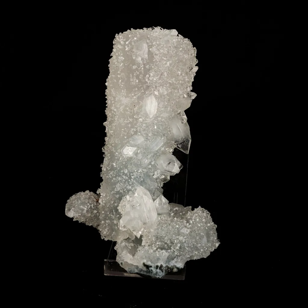Apophyllite with Coated Calcite Natural Mineral Specimen image