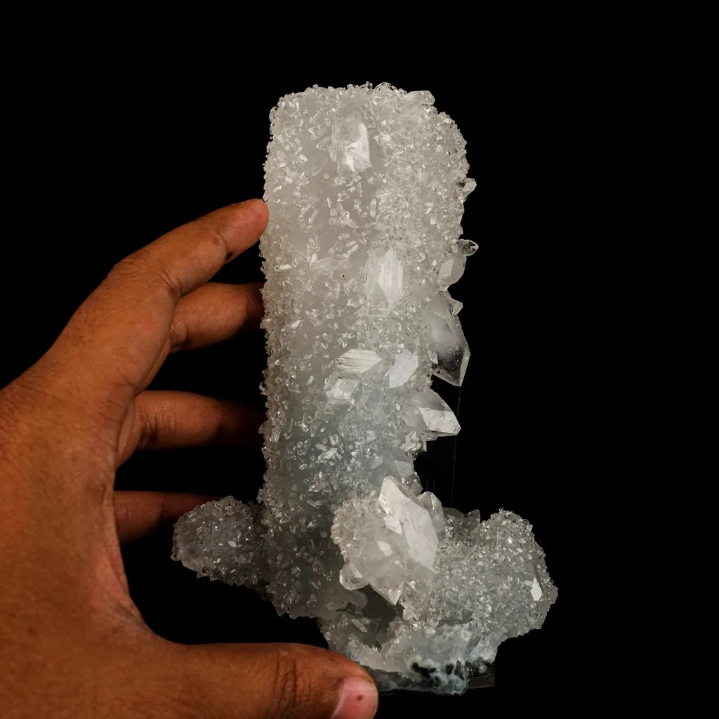 Apophyllite with Coated Calcite Natural Mineral Specimen - image 4