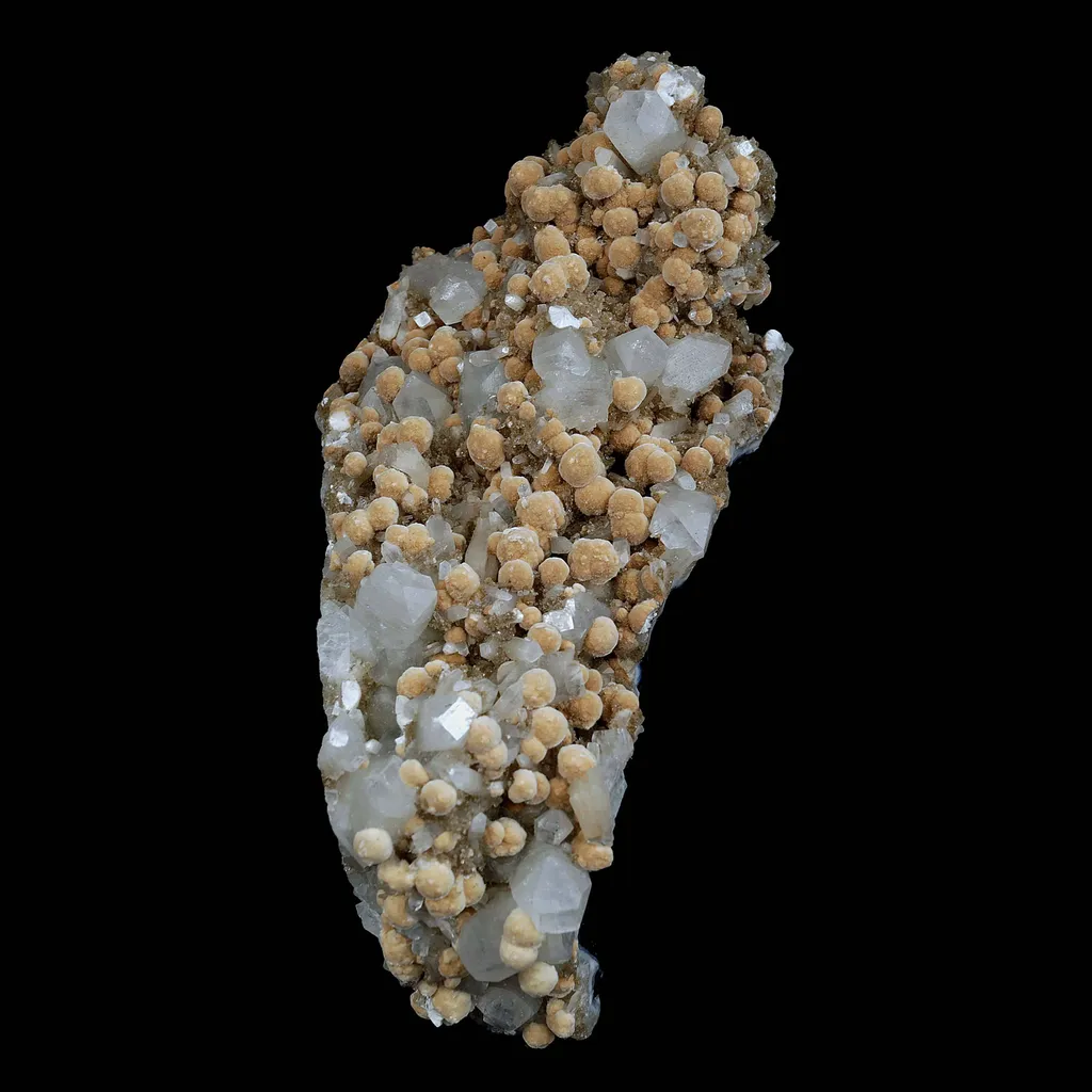 Apophyllite with Okenite Balls Natural Mineral Specimen image