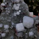 Apophyllite with Red Stilbite On Chalcedony - image 4