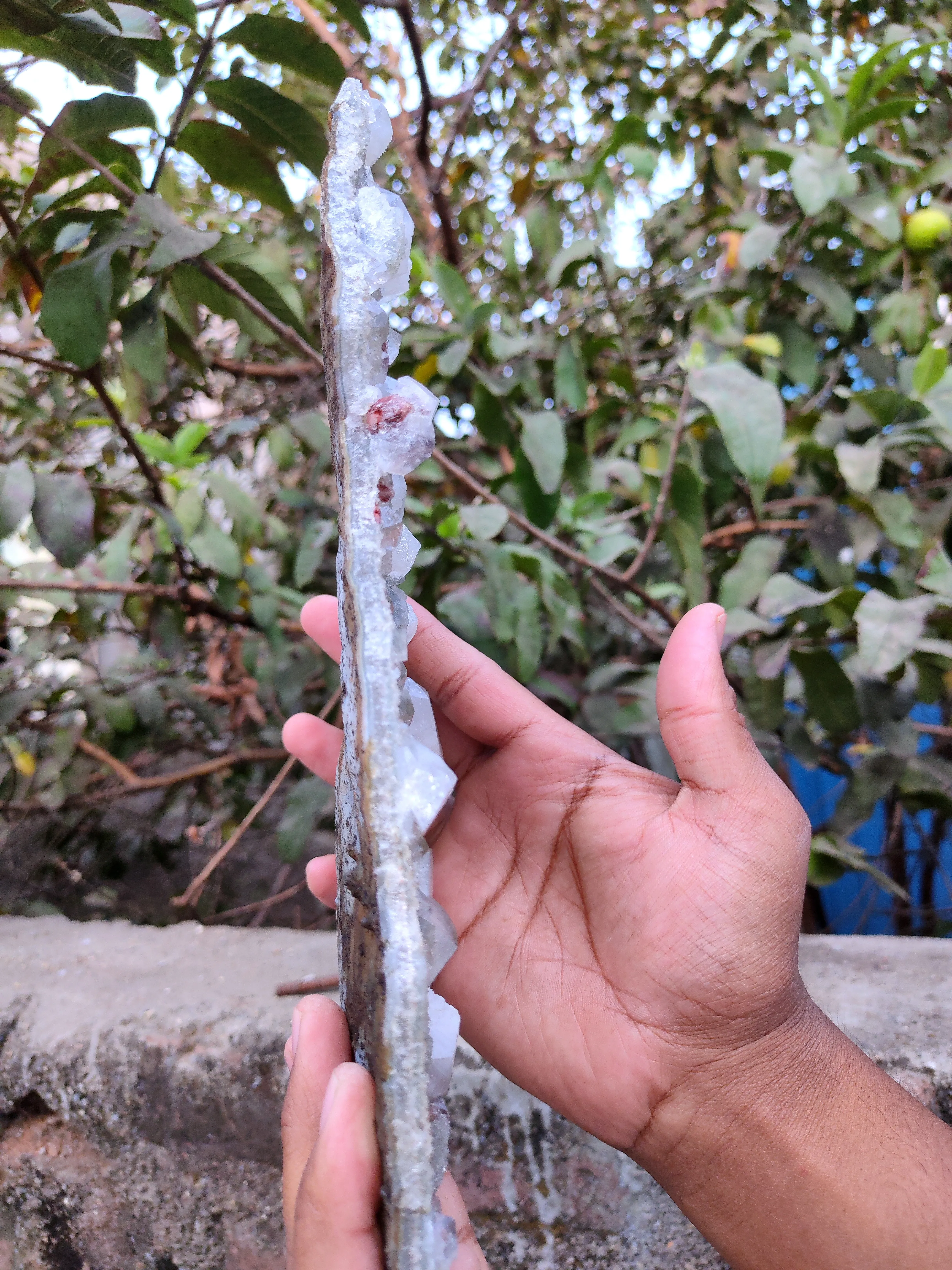 Apophyllite with Red Stilbite On Chalcedony - image 5