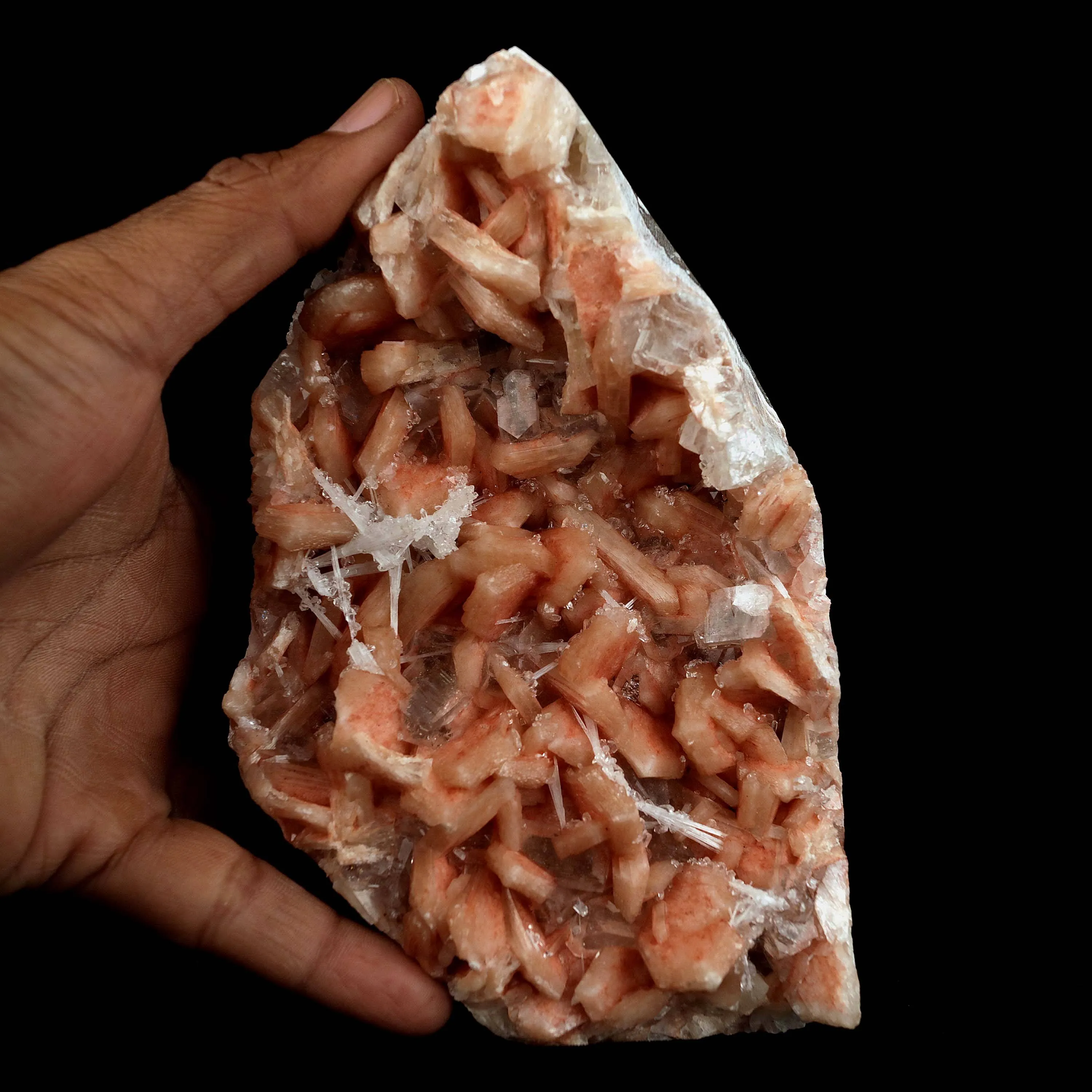 Apophyllite with Red Stilbite, Scolecite Natural Mineral Specimen - image 4