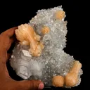 Apophyllite with Stilbite Dual Side Natural Mineral Specimen - image 4
